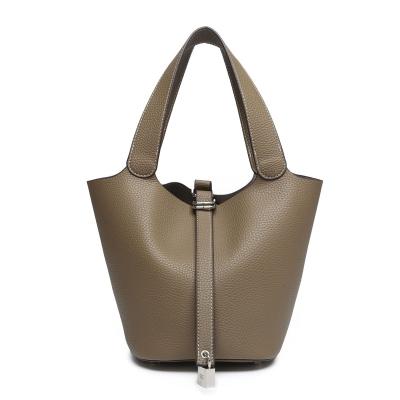 China 2023 Genuine Leather Tote Handbags Luxury Handbags Famous Brands Fashoion Designer Bucket Bag Lady Women Shoulder Bags Shoulder Bags for sale