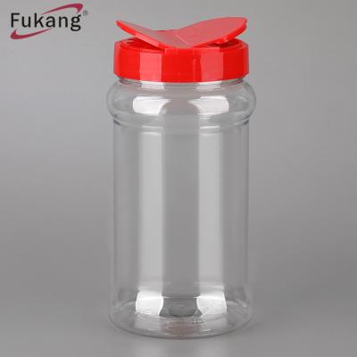 China Storage Box Spice Jar Custom Acrylic Pet Plastic Shaker Salt Condiment Bottle Condiment Serve Kitchen Viable Seasoning Transparent Jar for sale