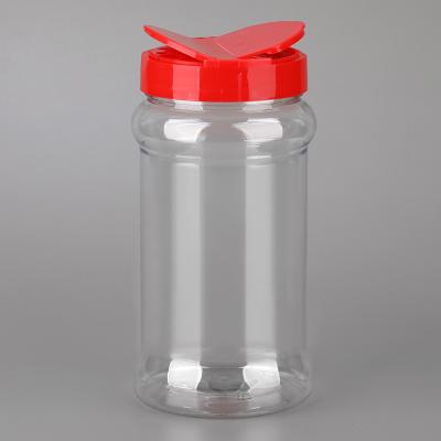 China 450ml food grade empty plastic spice jar bottles, seasoning plastic bottle jar for sale