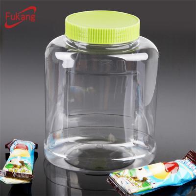 China Gift/Candy/Tea/Chocolate/Lollipop/Dry Plastic 2L Food Powder Food Packaging Containers,Plastic PET Jars For Biscuit,Wide Mouth Plastic Candy Jars China Supplier for sale