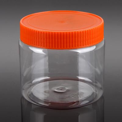 China Wholesale Food Grade Cheap Clear PET Plastic Jar With Screw Top Lid for sale