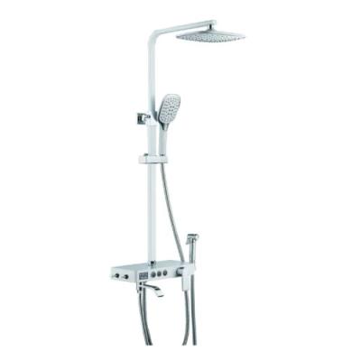 China With Sliding Bar Bathroom Rain Shower Digital Display Shower System Set The New 2022 for sale