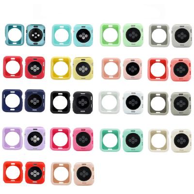 China For Apple Watch Series 6 Series 6 Watch Accessories Se 5 654321se Protective Cover 38mm Silicon 4 3 42mm 40mm 44mm For Apple Watch Bumper Case for sale