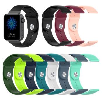 China 18mm Rubber Watch Band For Xiaomi Watch Band Replacement Color Smart Wristband Pure Color Watch Band Watch Accessories Strap for sale