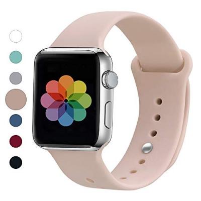 China Plastic Watch Rubber Strap For Apple Watch Silicone Band Strap Belt Strap For iwatch Band 40mm 42mm 38mm 44mm for sale