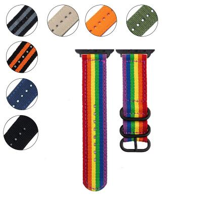 China Fabric Wrist Sport For Apple Watch Strap Nylon For iwatch Band 38mm/42mm Smart Watch Strap 40mm/44mm for sale