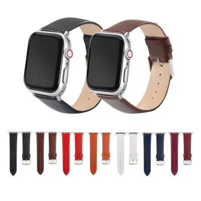 China Leather Straps For Apple Watch Band 40mm 42mm 44mm Smart Watch Custom Leather Strap 38mm For iwatch Band Series 4 3 2 1 for sale