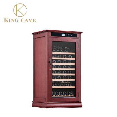 China 5-22C Freestanding Wine Fridge Cabinet With LCD LED Screen for sale