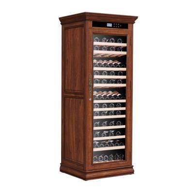 China Temperature Humidity Control Tempered Glass Wine Cooler And Cigar Humidor for sale