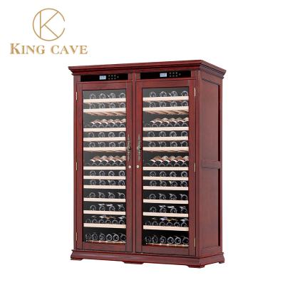 China Low Noise Wood Wine Cooler Electric 50 To 80% Humidity Constant Temperature for sale