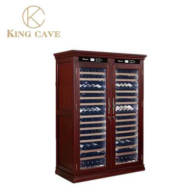 China Reagan Wooden Wine Cooler Cabinet Counter Wine Fridge Adjustable Shelves for sale