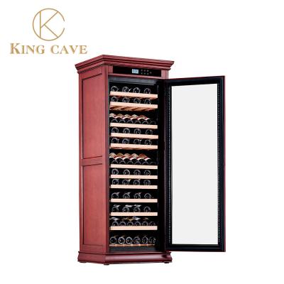 China Customized Wine Cooler Cabinet With Embraco Compressor Imported Oak Materials for sale