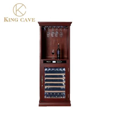 China American Oak Shell And Digital Control Panel Kitchen Free Standing Wine Cooler Cabinet for sale