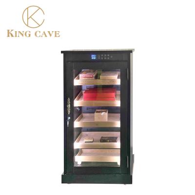 China High End Cedar Hout Elektrische Sigarenkoeler Met Locker Sigaren Humidor Kas Te koop