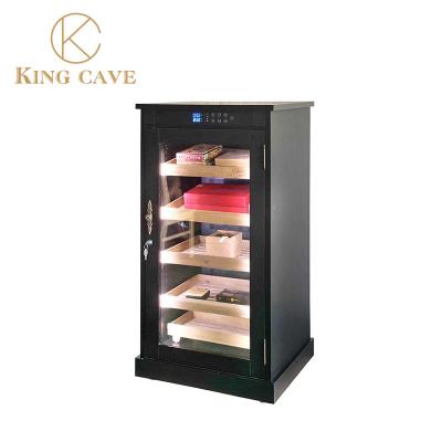 China Lámpara LED digital bloqueable Estantes de cedro Fresador de cigarros eléctricos gabinete de humidor en venta