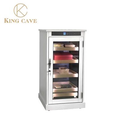 China Temperature Control Lockable Single Zone Electric Humidor Cabinet Cigar Cooler for sale