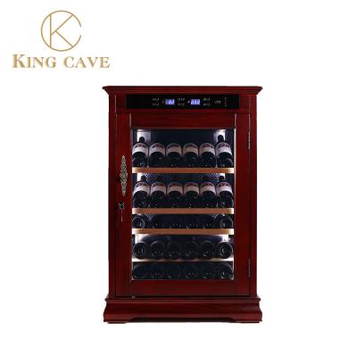 China Intelligent Wood Frame Cigar Cooler Humidor With Automatic Humidity Adjustment for sale