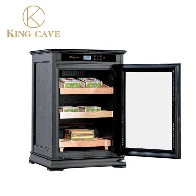 China Smart Digital Touch Control Single Glass Door Antique Cigar Humidor Cabinet for sale