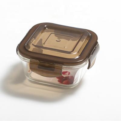 China Fresh Preservation Borosilicate Food Container Food Packaging Containers Glass Glass Food Storage Container for sale