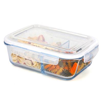 China Freshness Preservation Microwave Food Container Safe Glass Food Container With Compartmen Cheap Wholesale for sale