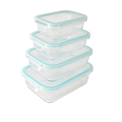 China Freshness Preservation High Quality Rectangle Food Container Pyrex Glass Food Storage Container for sale