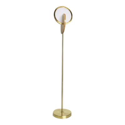 China Hot Selling Contemporary LED Pillar Floor Lamp Wood And Mental Floor Lamp In Office for sale