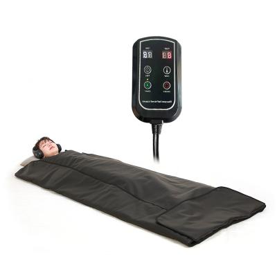 China Weight Loss Manufacturer Wholesale Black Portable Far Infrared Sauna Blanket for Weight Loss and Detox for sale