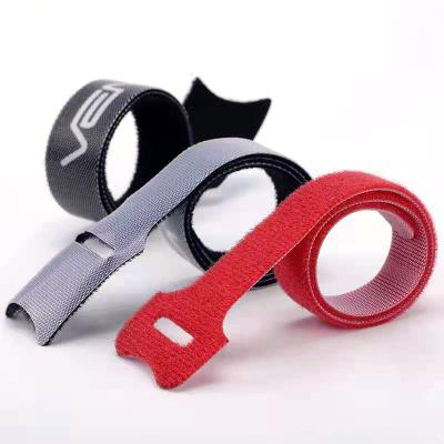 China Reusable Colorful Flexible Automatic Double Side Reusable Carry Buckle Self Gripping Cinch Straps/Hook Cable Tie for sale