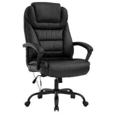 China (Size) Big & Tall Adjustable Executive Office Chair High Back All Day Relieve Ergonomic Lumbar Support Bonded Leather for sale