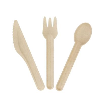 China Custom Biodegradable Disposable Food Wrapper Fork, Spoon And Knife Set Disposable Tableware for sale