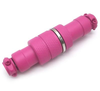 China Power aviation application solder wire Mini Plug Connector Gx 16 matte pink electrical connector cerakote gx16 for sale