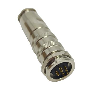 China IP67 8pin power male cable connecting socket m16 female 8 plug and ISGF panel front mount male connector for sale