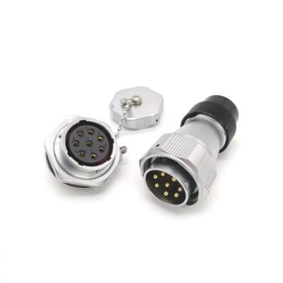 China Power Weipu IP67 WY Series Waterproof Circular Male Female Multi Pin Socket Bayonet Panel Front Mount Socket for sale