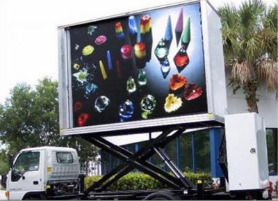 China 3 Sides Electronic Full Color Outdoor Message Boards , DIP346 LED Sdvertising Truck for sale