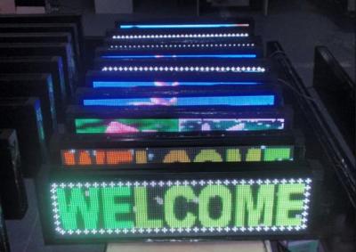 China 7 Color Scrolling Outdoor Programmable LED Sign 1R1G1B with Aluminium Alloy Steel Cabinet for sale