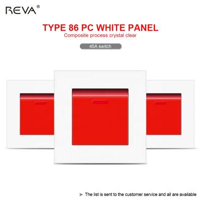 China 45A High Power Fireproof Plastic Switch UK Germany France REVA Hong Kong EU Air Conditioner Kitchen Yuba Air Conditioner White Switch for sale