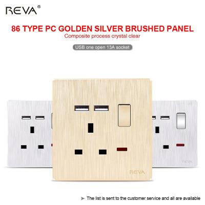 China USB13A Hong Kong Taiwan Malaysia socket reva two UK universal UK international switch panel for sale