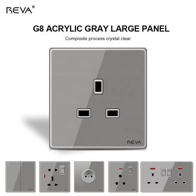 China 45a hong kong plug 45a usb13a british simple control large control flat reva french air conditioning switch gray 001 for sale