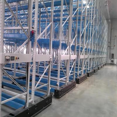 China Powder Coated Steel Mobile Shelving Racks System With Adjustable Height for sale