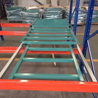 China Type Warehouse Store Push Back Racking System For Large Quantity Products 5-15m Height for sale