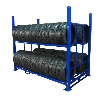 China After-sales Service 1500kg Load Capacity Metal Tire Storage Rack With Foldable Design zu verkaufen