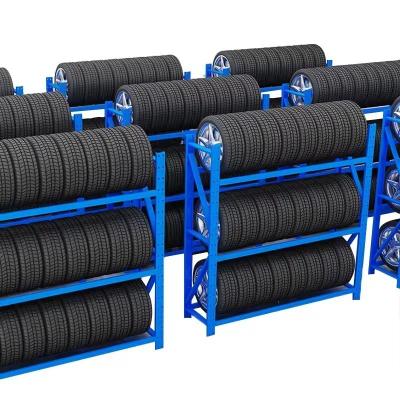 中国 1500kg Warehouse Storage Tire Rack For Truck Tyre Motorcycle Spare Tire Pallet Racking 販売のため