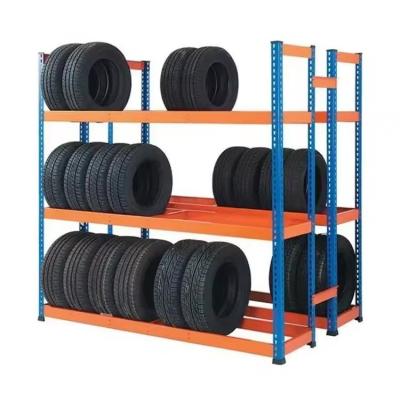 China Tyre Storage Display Rack With Medium Duty Metal Shelving Of Conventional Development zu verkaufen