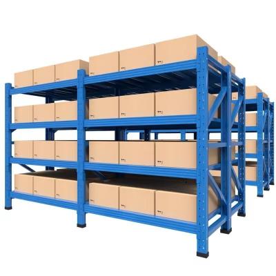 China Medium Duty Shelving For Adjustable 4 Layer Long Span Rack System In Garage Storage zu verkaufen