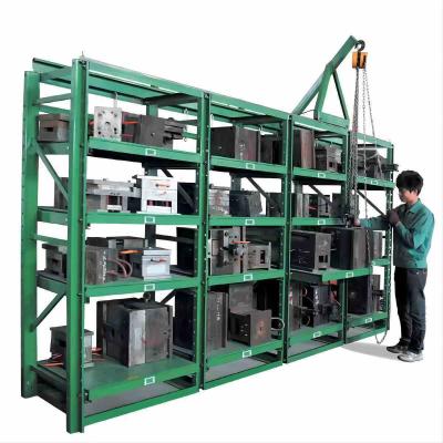 China Streamline Your Workspace 2t Industrial Pullout Drawer Mould Rack With Lifting Crane en venta