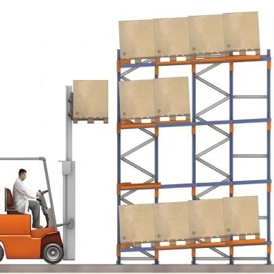 China Customized Push Back Rack System For Heavy-duty Storage Package Gross Weight 60.000kg en venta