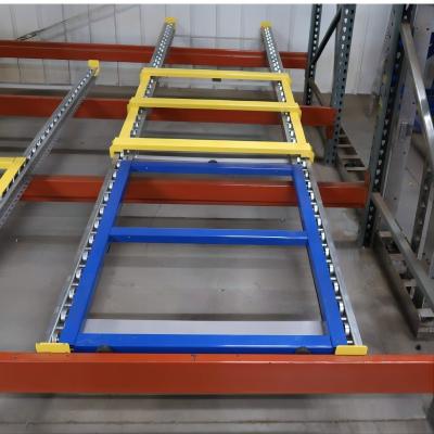 China Conventional Customized Push Back Rack For Warehouse 1000.00cm * 600.00cm * 1000.00cm en venta