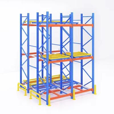 China Heavy Duty Push Back Pallet Racks Customized For Warehouse Storage for sale