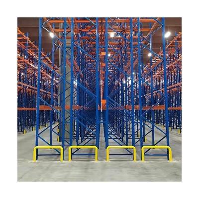 China Powder Coating Structure Rack Double Deep Pallet Racking For Cold Warehouse Storage for sale