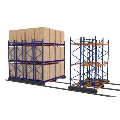 China Common Serviceability High Storage Efficiency Electric Control Mobile Pallet Racking en venta